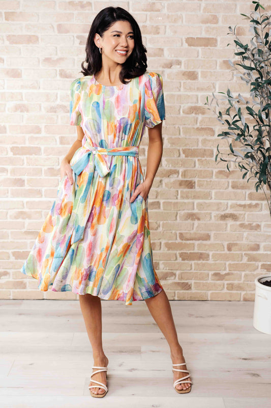 Young, Wild & Free Round Neck Dress at Curbside Boutique